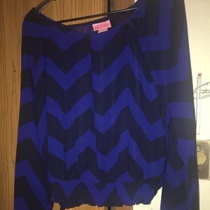 Chevron see thru shirt
